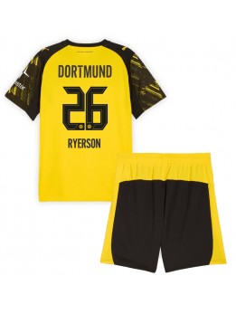 Borussia Dortmund Julian Ryerson #26 Heimtrikotsatz für Kinder 2025-26 Kurzarm (+ Kurze Hosen)